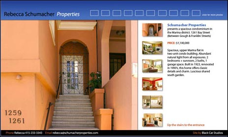 This is a website prototype for a Bay area real estate agent.